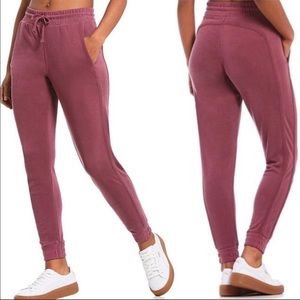 Free People Movement Back Into It Merlot Joggers Pants Sz Med